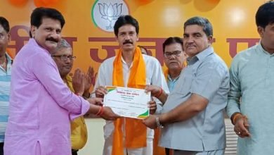 भाजपा चिकित्सा प्रकोष्ठ ने सम्मानित किए स्वास्थ्य कर्मी