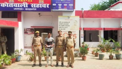 कासगंज: सहावर पुलिस नें एक शातिर अभियुक्त को किया गिरफ्तार