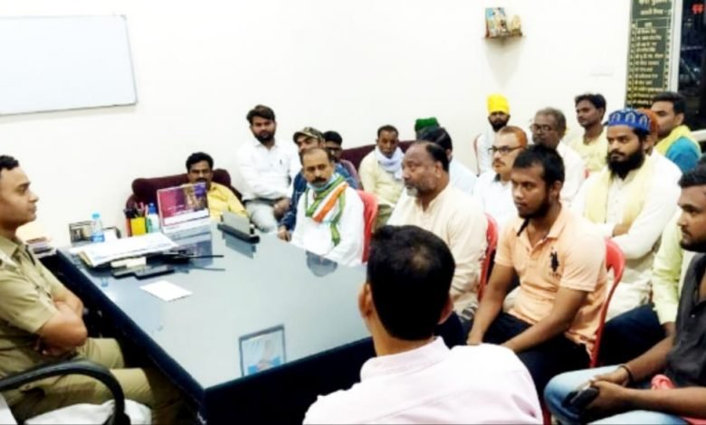 भिलाई: छावनी सबडिवीजन में सीएसपी कौशलेंद्र पटेल ने शांति समिति की बैठक ली