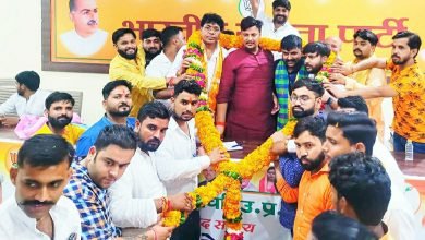कासगंज: भाजपा युवा मोर्चा के प्रदेश अध्यक्ष का शहर में भव्य स्वागत,गिनाईं सरकार की उपलब्धियां