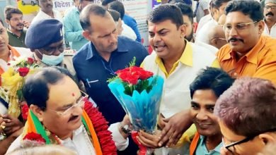 छत्तीसगढ़: रायपुर पहुंचे बीजेपी राष्ट्रीय अध्यक्ष जेपी नड्डा दिग्गज नेताओं किया भव्य स्वागत
