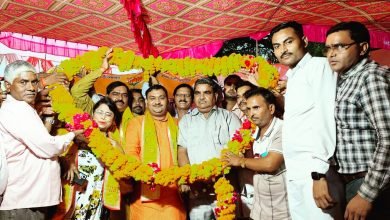 कासगंज:मानपुर नगरिया में भाजपा के दिग्गज नेताओं का हुआ भव्य स्वागत