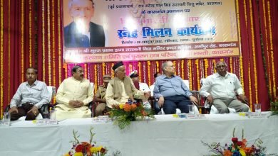 कासगंज: राज्यपाल बनने के बाद पहली बार कासगंज पहुंचे भगत सिंह कोश्यारी का जोरदार स्वागत
