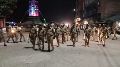 कासगंज : कासगंज पुलिस सतर्क , पुलिस अधीक्षक द्वारा मय फोर्स ने किया पैदल गश्त