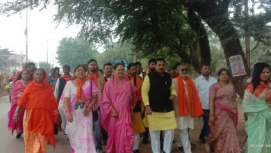 भिलाई: भिलाई में शंखनाद पद यात्रा धूमधाम से निकाली गई