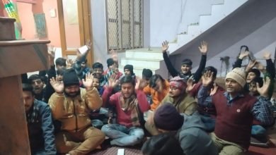 कासगंज: राष्ट्रीय स्वयंसेवक संघ एवं बजरंग दल ने किया हनुमान चालीसा का पाठ