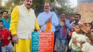 भिलाई: सांसद विजय बघेल ने कुरूद में सामाजिक भवन का किया भूमि पूजन