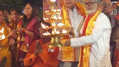 खुर्सीपार में चैत्र नवरात्रि के पहले दिन और हिंदू नव वर्ष पर जगमग हुआ श्री राम चौक