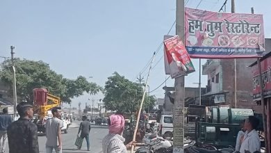 अमांपुर में नगर पंचायत ने हटवाए पोस्टर, बैनर व होर्डिंग