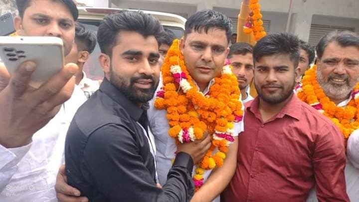 अमांपुर चेयरमैन चांद अली का किया स्वागत