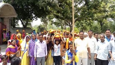 कलश यात्रा के साथ दिव्य नौ दिवसीय श्रीकृष्ण कथा अमृत वर्षा का हुआ शुभारंभ