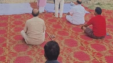कासगंज:अमांपुर में योग दिवस के लिए शुरू हुआ अभ्यास