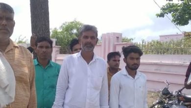 प्राइवेट बस की टक्कर से बाइक सवार की मौत