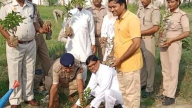 जवाहर नवोदय विद्यालय में पौधारोपण कर दिया पर्यावरण संरक्षण का संदेश