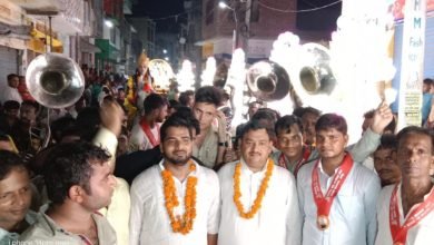 अमांपुर में निकली वीरांगना रानी अवंतीबाई की शोभायात्रा