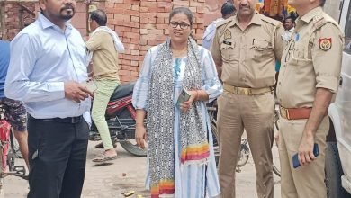 श्रीकृष्ण जन्माष्टमी को लेकर अमांपुर में पुलिस ने किया पैदल मार्च