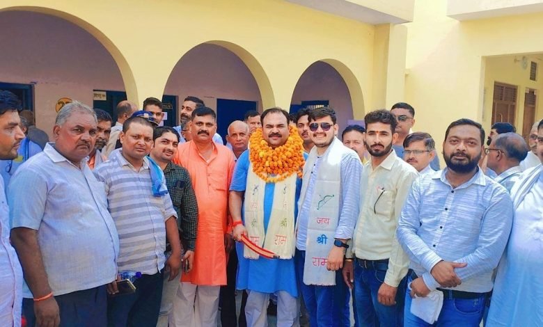 ठाकुर भूपेन्द्र सिंह का किया स्वागत