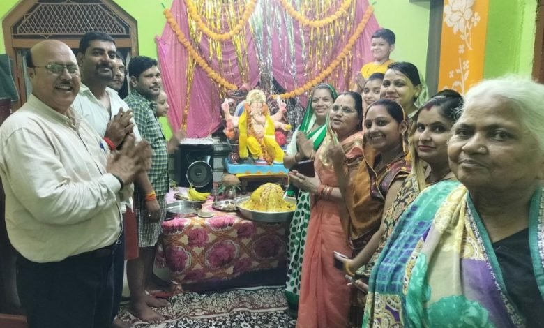 अमांपुर गणेश पंडालों में की गई पूजा-अर्चना