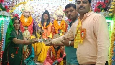 अमांपुर में बैंडबाजों के साथ निकाली गई श्रीराम की बरात