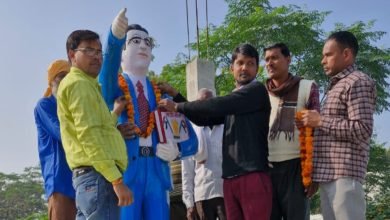 भाजपा कार्यकर्ताओ ने मनाया संविधान निर्माता का परिनिर्वाण दिवस