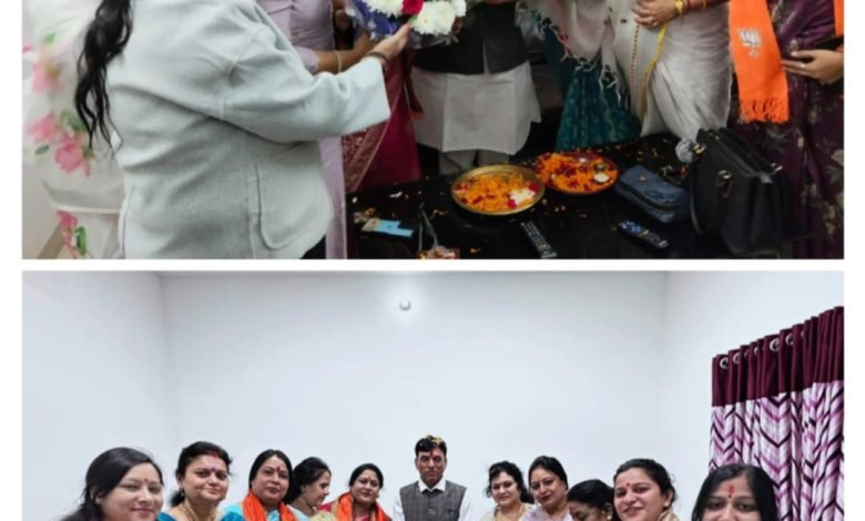 भाजपा महिला मोर्चा ने की नवनिर्वाचित विधायकों का विजय तिलक