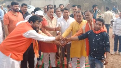 भिलाई: जगद्गुरु रामभद्राचार्य जी सुनाएंगे हनुमत़ कथा हुआ भूमि पूजन