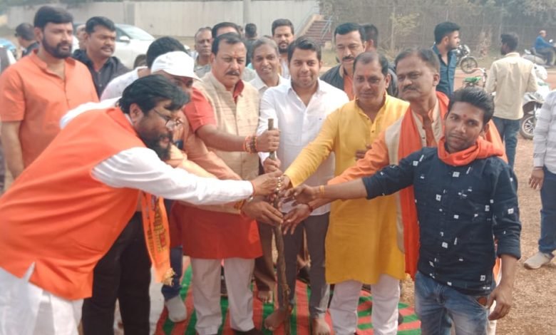 भिलाई: जगद्गुरु रामभद्राचार्य जी सुनाएंगे हनुमत़ कथा हुआ भूमि पूजन