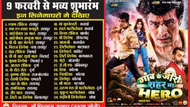 छत्तीसगढ़ के 34 सिनेमाघरों में 9 फरवरी लगेगी फिल्म,गाँव का जीरों शहर मा हीरों,हुई प्रेसवार्ता