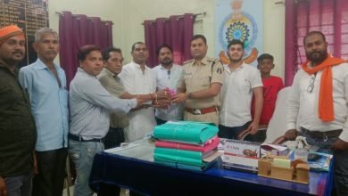 सुपेला के नए थाना प्रभारी राजेश मिश्रा का हुआ भव्य स्वागत