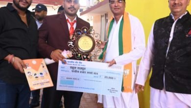 भिलाई: भिलाई के रस्साकशी खिलाड़ी राहुल को शहीद पंकज विक्रम सम्मान,विधायक ने दी बधाई