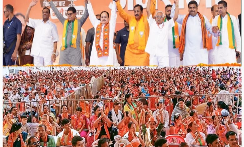 देश में फिर से नरेंद्र मोदी की सरकार बनानी है, तो हम सब को सांसद विजय बघेल को भारी मतों से जिताना है- जेपी नड्डा