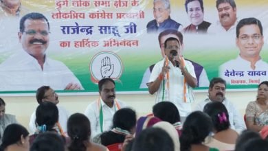 जनसंपर्क अभियान में भाजपा पर काग्रेस प्रत्याशी राजेंद्र साहू ने जमकर साधा निशाना