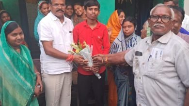 राजेंद्र साहू ने 10वी 12वी के मेरिट आए छात्र छात्राओं को बधाई दी