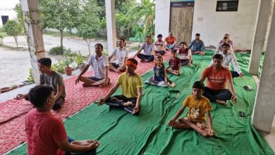 भारतीय जनता पार्टी नगरिया मण्डल द्वारा योग दिवस मनाया