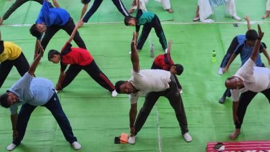 भारतीय जनता पार्टी युवा मोर्चा जिला भिलाई द्वारा मनाया गया अंतरराष्ट्रीय योग दिवस