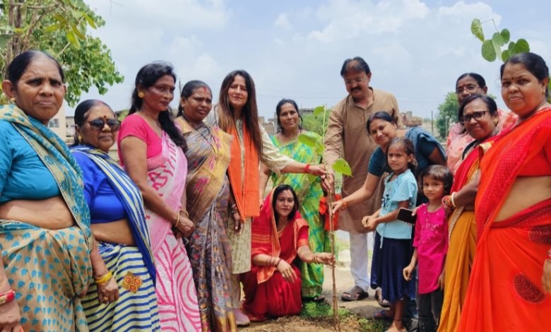 एक पेड़ मांँ के नाम सफाई अभियान चलाकर किया वृक्षारोपण
