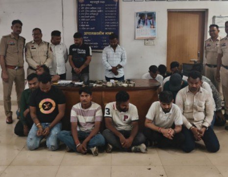 दुर्ग पुलिस की जुआ खेलने वालों के विरुद्ध बड़ी कार्यवाही, 18 गिरफ्तार 