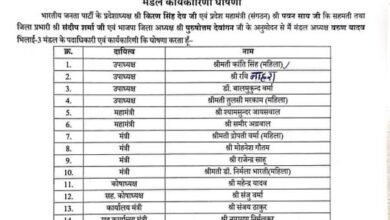भिलाई 3 मंडल अध्यक्ष वरुण यादव ने किया अपने टीम की घोषणा ,डॉक्टर बालमुकुंद वर्मा बने उपाध्यक्ष, महामंत्री बने श्याम सुंदर जायसवाल एवं समीर अग्रवाल 