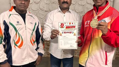भिलाई इस्पात क्लब सेक्टर-7 के जी. भरत ने जीता गोल्ड मेडल