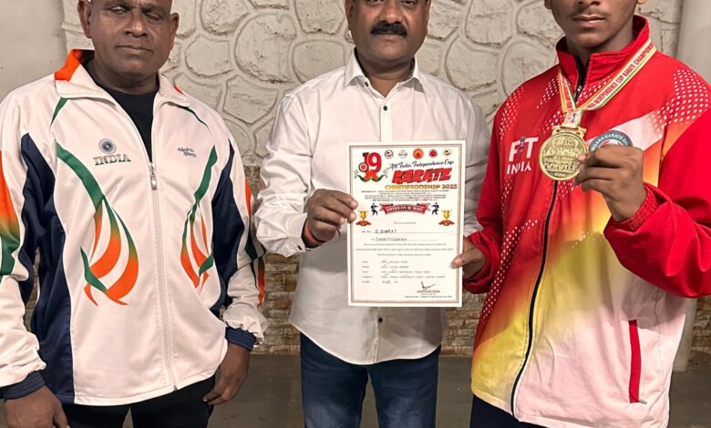 भिलाई इस्पात क्लब सेक्टर-7 के जी. भरत ने जीता गोल्ड मेडल