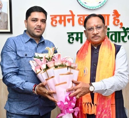 भिलाई कैन डू पर्वत फाउंडेशन के अध्यक्ष व प्रदेश के युवा भाजपा नेता अतुल पर्वत ने की मुख्यमंत्री विष्णु देव साय से मुलाकात — प्रदेश विकास, जनकल्याण योजनाओं और दीपावली पर हुई सकारात्मक चर्चा