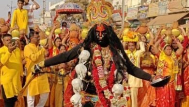 कलश यात्रा में काली मां के तांडव की अद्भुत झांकी, श्रद्धालु हुए भाव-विभोर