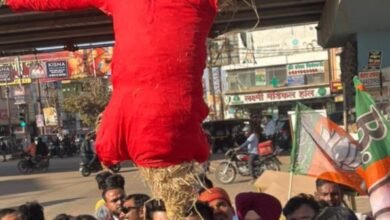सनातन व साधु संतों का अपमान करने वाले भूपेश बघेल का पुतला फूंक दिया BJYM भिलाई ने