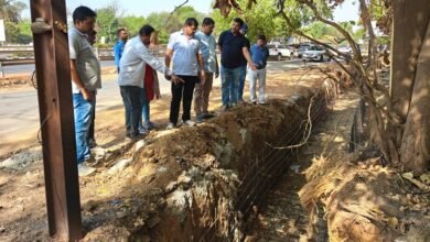 निगम भिलाई द्वारा नाला निर्माण कार्य का अवलोकन