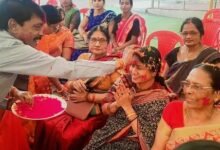 नगर निगम कार्यालय में होली मिलन समारोह: भक्तिमय गीतों से माहौल हुआ मंगलमय