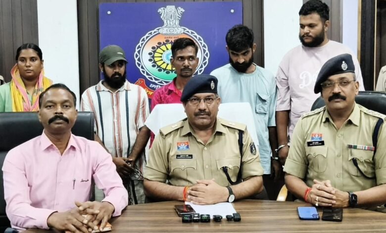 भिलाई में चिट्टा तस्करी का पर्दाफाश, 5 आरोपी गिरफ्तार, लाखों का माल जब्त