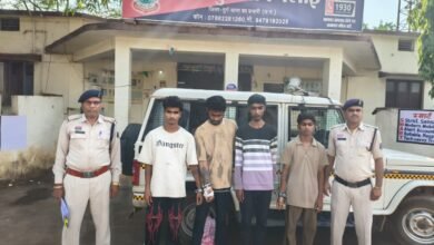 24 घंटे में लूट का खुलासा: किराना दुकानदार से नगदी लूटने वाले 4 आरोपी गिरफ्तार