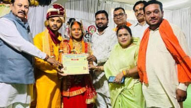भिलाई -3 में सामूहिक विवाह का भव्य आयोजन, 13 जोड़े बने जीवनसाथी—प्रत्येक को ₹35 हजार की सहायता