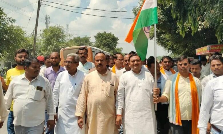 नगरिया मंडल में निकली भव्य तिरंगा यात्रा, भारत माता की जय के नारों से गूंजा क्षेत्र नगरिया मंडल में निकली भव्य तिरंगा यात्रा, भारत माता की जय के नारों से गूंजा क्षेत्र