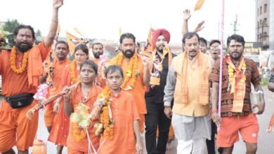 शिवनाथ कांवड़ यात्रा में गूंजा हर-हर महादेव, हजारों शिवभक्तों ने पूरी की 33 किमी की यात्रा